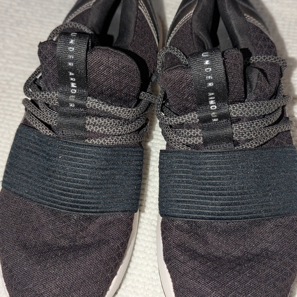 Under Armour Black Athletic Shoes with Midfoot Strap - Picture 1 of 11